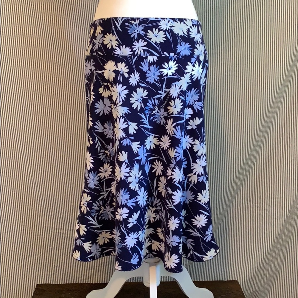 Christopher Banks Blue Floral Midi Skirt, 8
